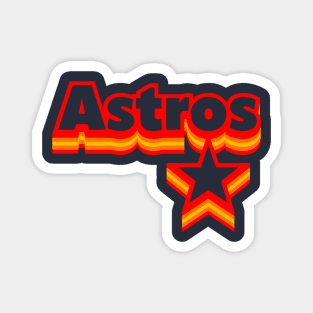 Astros and Star Retro Magnet