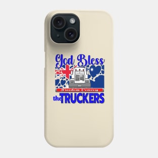 GOD BLESS THE TRUCKERS - FREEDOM CONVOY AUSTRALIA - AUSTRALIA FLAG WITH HEARTS Phone Case