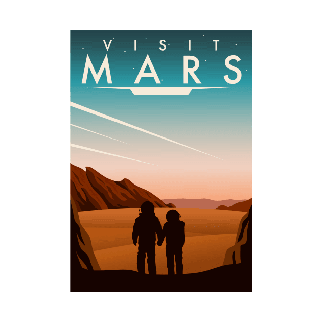 Visit Mars | Futuristic Tourism Poster by SLAG_Creative