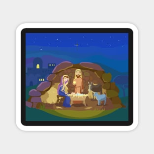 Christmas nativity scene Magnet