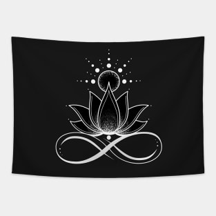 Lotus flower & infinity sign 02 Tapestry