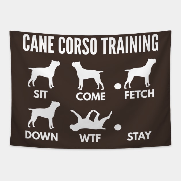 Cane Corso Training Cane Corso Dog Tricks Tapestry by DoggyStyles