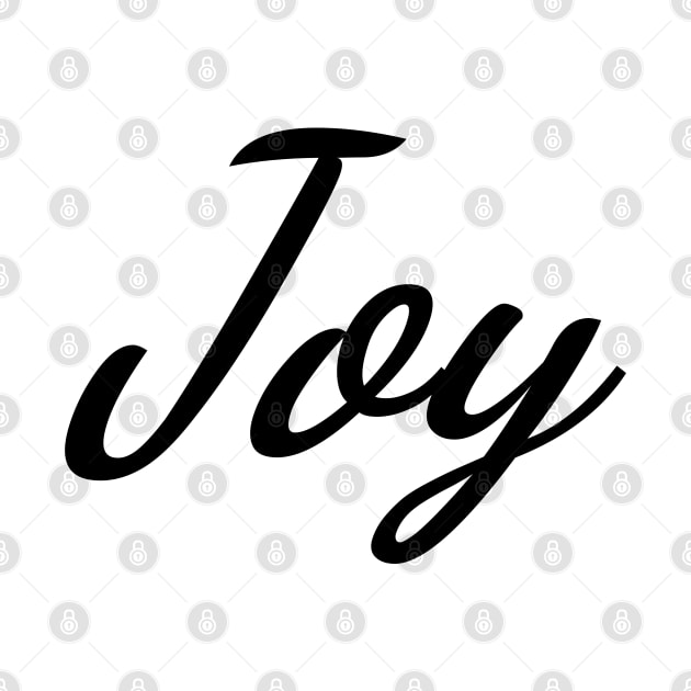 Joy Typography Art Minimal Design by HiddenPuppets