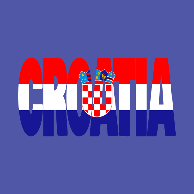 Croatia flag stencil by Kuni Art