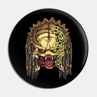 Wolf predator caricature Pin