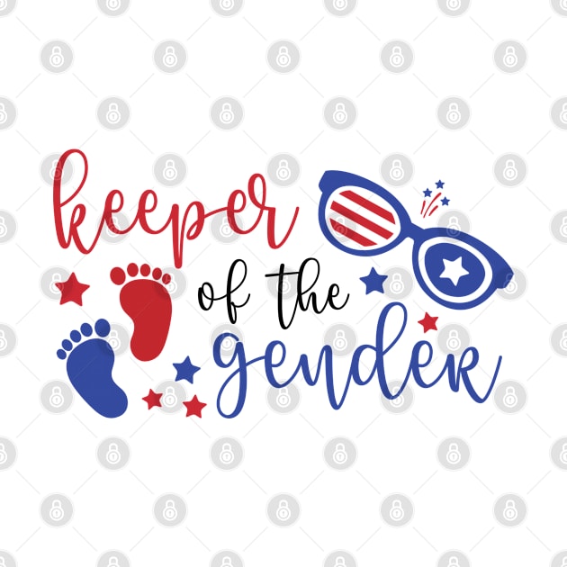 Keeper Of The Gender 4th Of July Baby Gender Reveal by dounjdesigner
