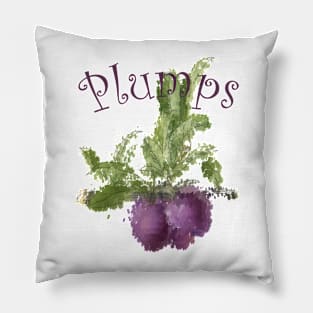 Three Plumps with Leaves Pillow