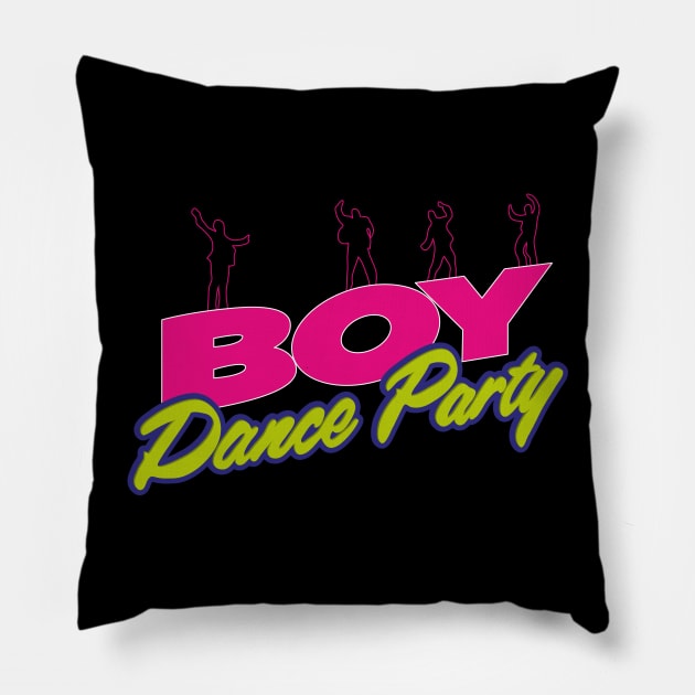 Boy Dance Party Pillow by innercoma@gmail.com