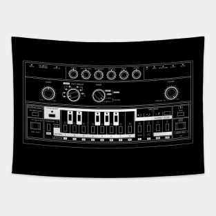 Bassline White Lines Tapestry