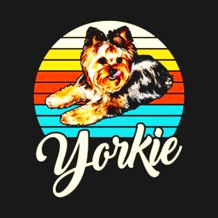 Yorkie 1970s Dog Lover T-Shirt