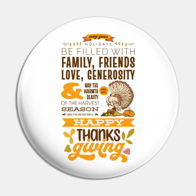 Gratitude for Thanksgiving Pin by LegnaArt