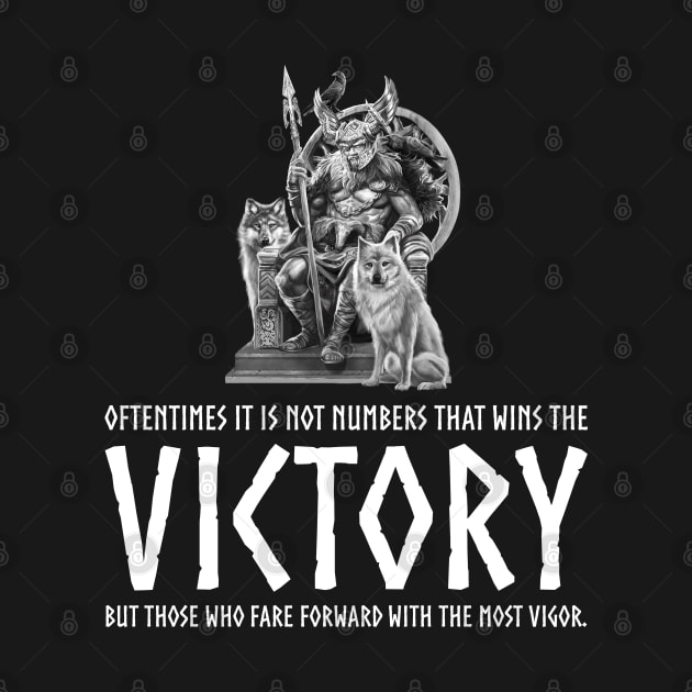 Inspiring Viking Mythology Proverb - Victory Norse God Odin by Styr Designs