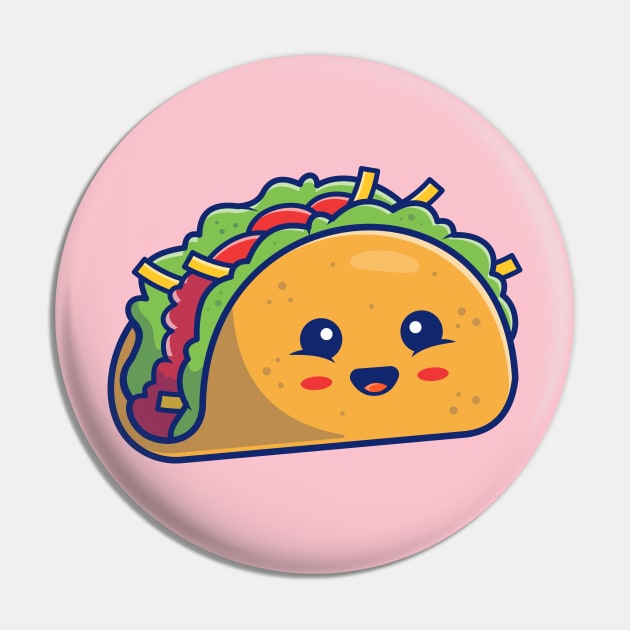 Cute Taco Cartoon Pin by Catalyst Labs