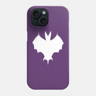 Simple Silhouette Of A Halloween Bat White Phone Case