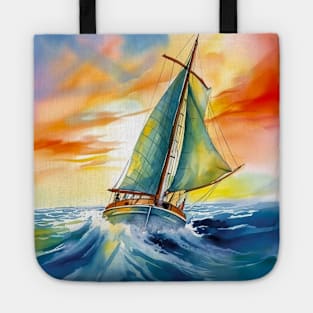 Sailing towards the sunset Tote