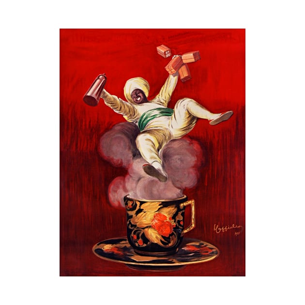 Man Floating Over Coffee Cup & Saucer 1921 Leonetto Cappiello by rocketshipretro