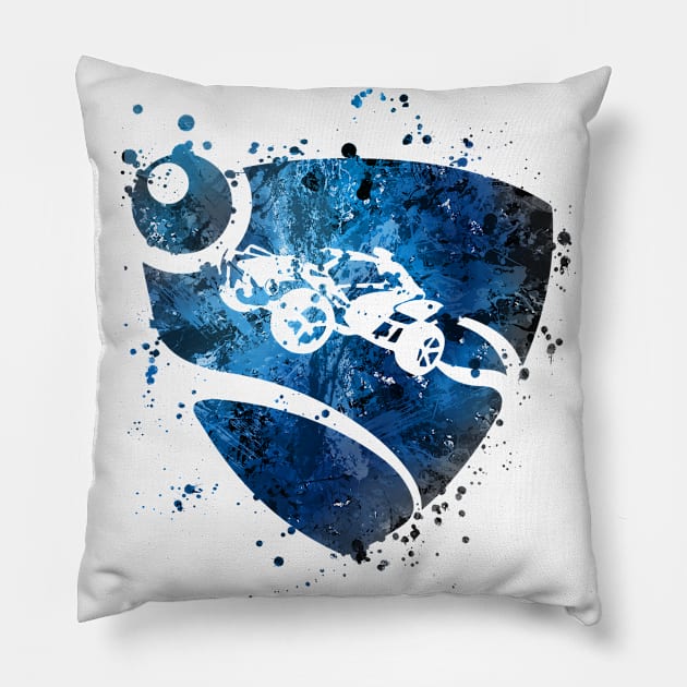 Rocket League Splatter Pillow by JonathonSummers