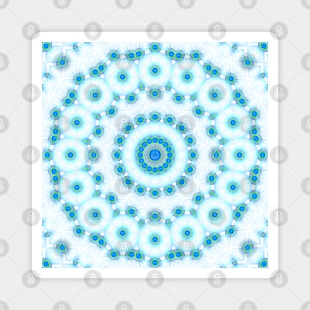 elegant kaleidoscope in blues Magnet by hereswendy