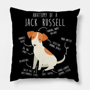 Jack Russell Terrier Dog Anatomy Pillow