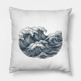 Ocean life - Waves Pillow