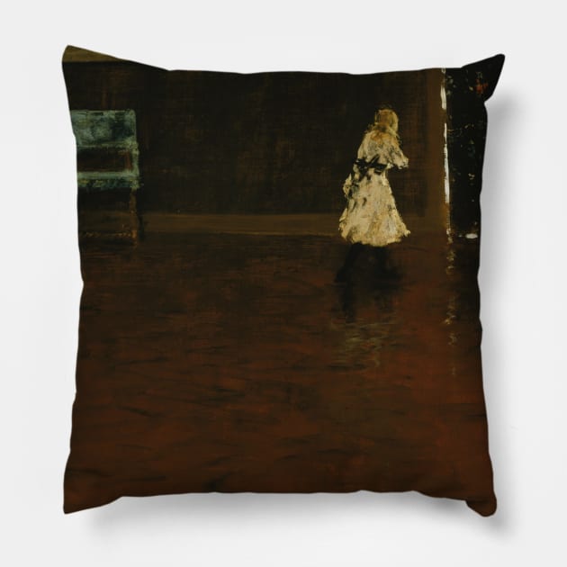 Hide and Seek by William Merritt Chase Pillow by Classic Art Stall