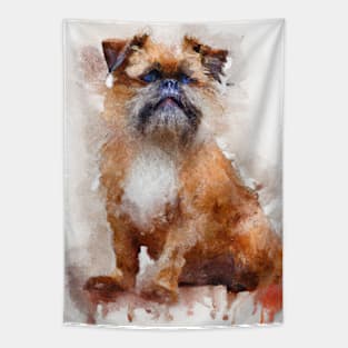 Brussels Griffon Watercolor - Dog Lovers Tapestry