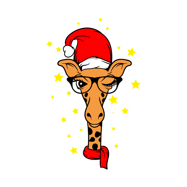 Christmas Giraffe by SybaDesign