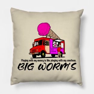 Big worm t-shirt Pillow
