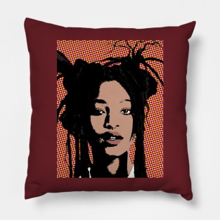 willow smith style pop art Pillow