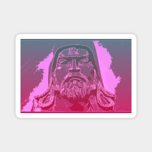 Vaporwave Genghis Khan 4219 Ulaanbaatar Magnet