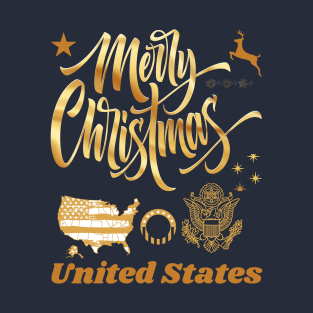 Merry Christmas United States T-Shirt