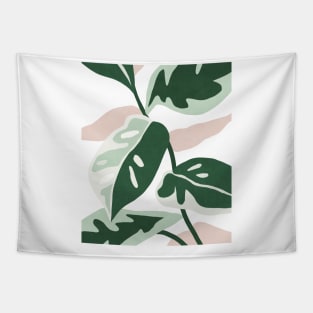 Tropical leaves illustration Tapestry