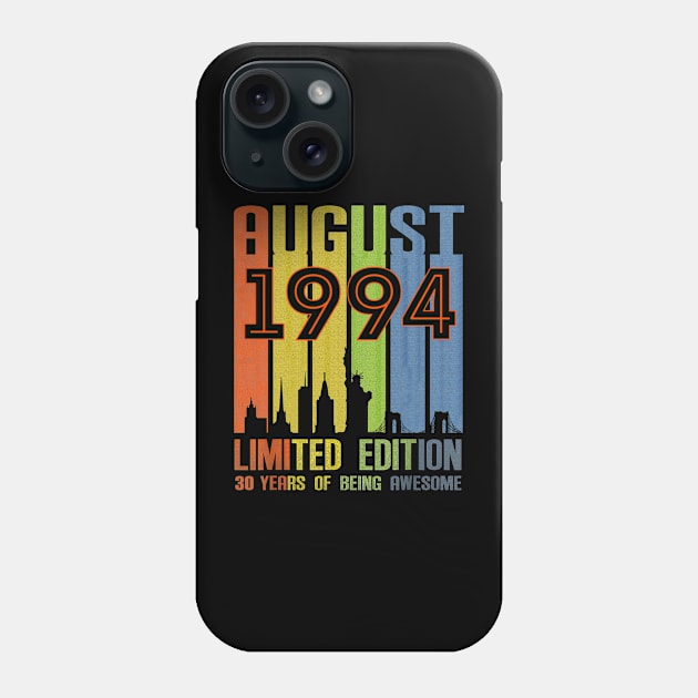 August 1994 30 Years Of Being Awesome Limited Edition Phone Case by cyberpunk art