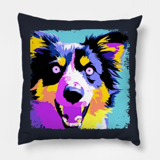 Border Collie Pop Art - Dog Lover Gifts Pillow