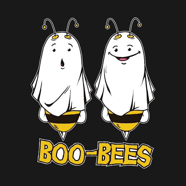 Boo-Bees // Funny Halloween Bees Drawing by SLAG_Creative