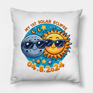 My First Total Solar Eclipse April 8 2024 Toddler Kids Pillow