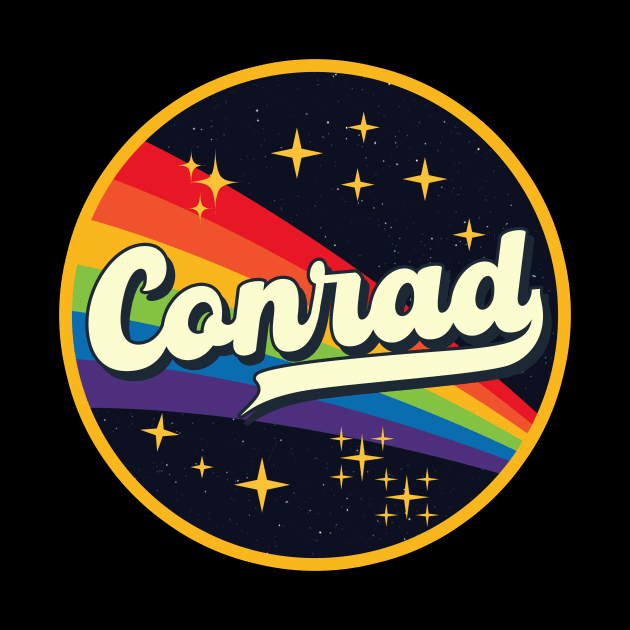 Conrad // Rainbow In Space Vintage Style by LMW Art