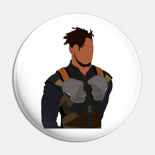 Erik Killmonger Fan Art Sticker Pin by tayelectronica