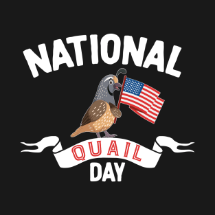 National Quail Day American Flag T-Shirt