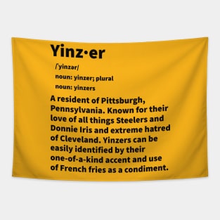 Yinzer - black text Tapestry