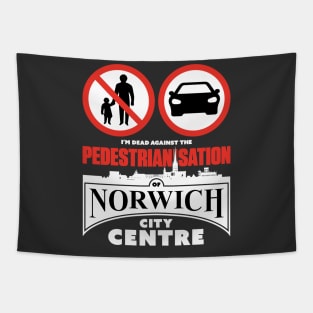 The Pedestrianisation of Norwich City Centre (white-out) Tapestry