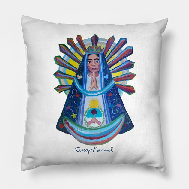 Virgin of Lujan 1 b Pillow by diegomanuel