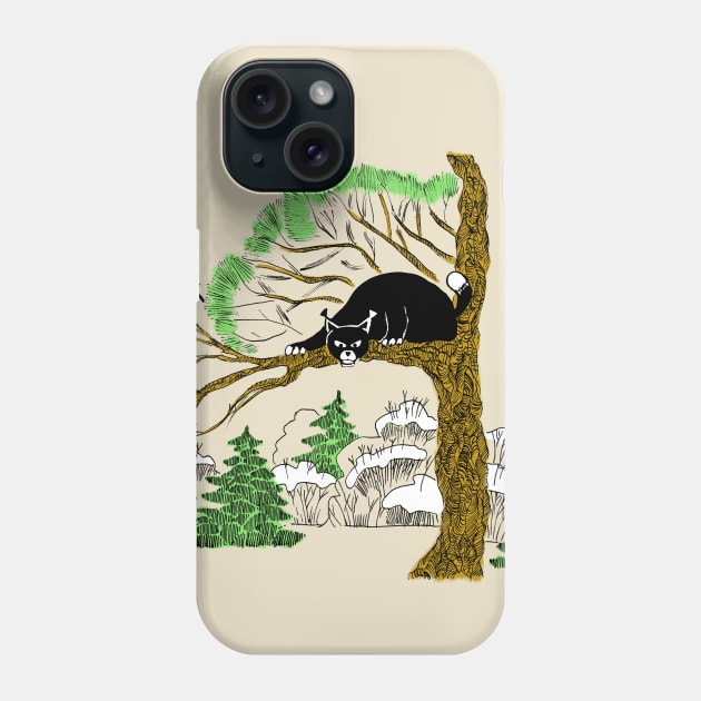 bobcat Phone Case by VicaVeresk