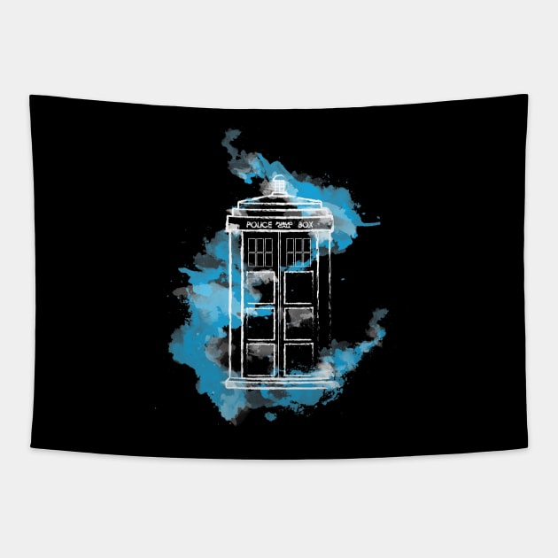 Watery TARDIS Tapestry by MareveDesign