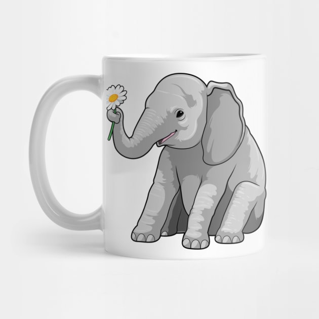 cute elephant drinking coffee/Best gift for elephant and coffee