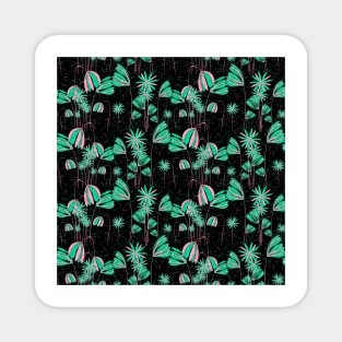 Crazy Daisies green Magnet