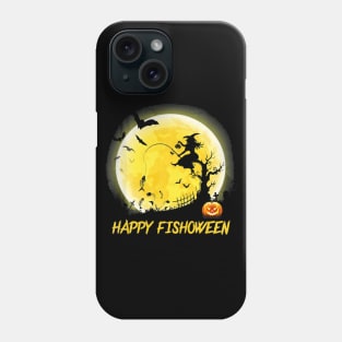 Happy fishoween Halloween Fisherman Witch fishing Fish Phone Case