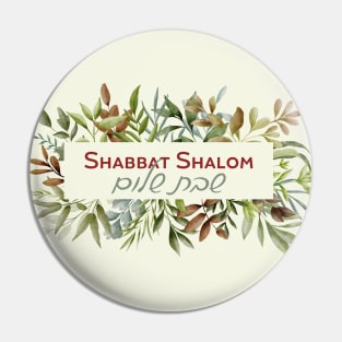 Hebrew Shabbat Shalom Judaica Pin