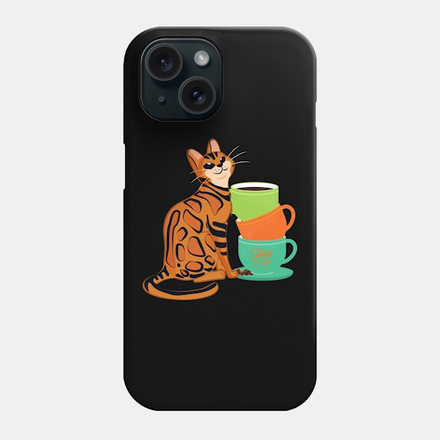 Easily Distracted by Cats and Coffee Phone Case by nathalieaynie