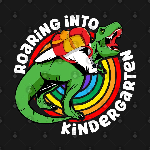 Kindergarten Dinosaur Roaring T Rex Back To School Kids Boys by Rebrand